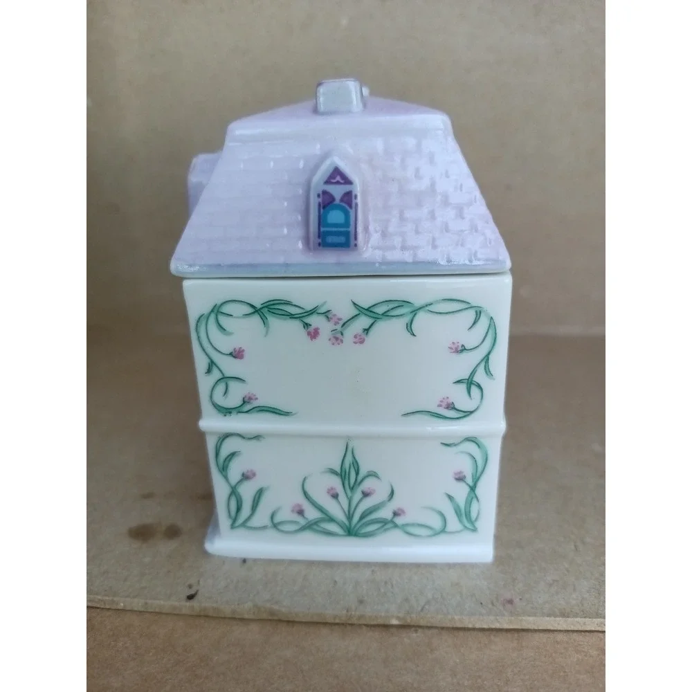 Vintage 1989, Lenox, spice village CHIVE house, spice jar, porcelain, cottage - Picture 4 of 7